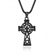 JSC3104 316L鈦鋼三角結十字架項鏈