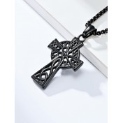 JSC3104 316L鈦鋼三角結十字架項鏈