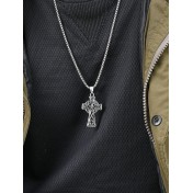 JSC3104 316L鈦鋼三角結十字架項鏈