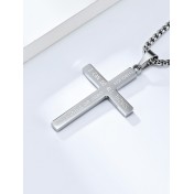 JSC3105 316L鈦鋼美國星條旗十字架項鏈