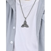 JSC3108 316L鈦鋼北歐三角結星星月亮太陽項鏈