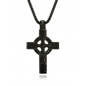 JSC3111 316L鈦鋼凱爾特結十字架項鏈