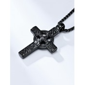 JSC3111 316L鈦鋼凱爾特結十字架項鏈