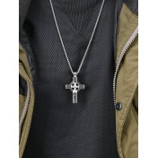 JSC3111 316L鈦鋼凱爾特結十字架項鏈