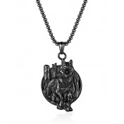 JSC3113 316L鈦鋼維京狼項鏈