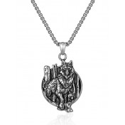 JSC3113 316L鈦鋼維京狼項鏈