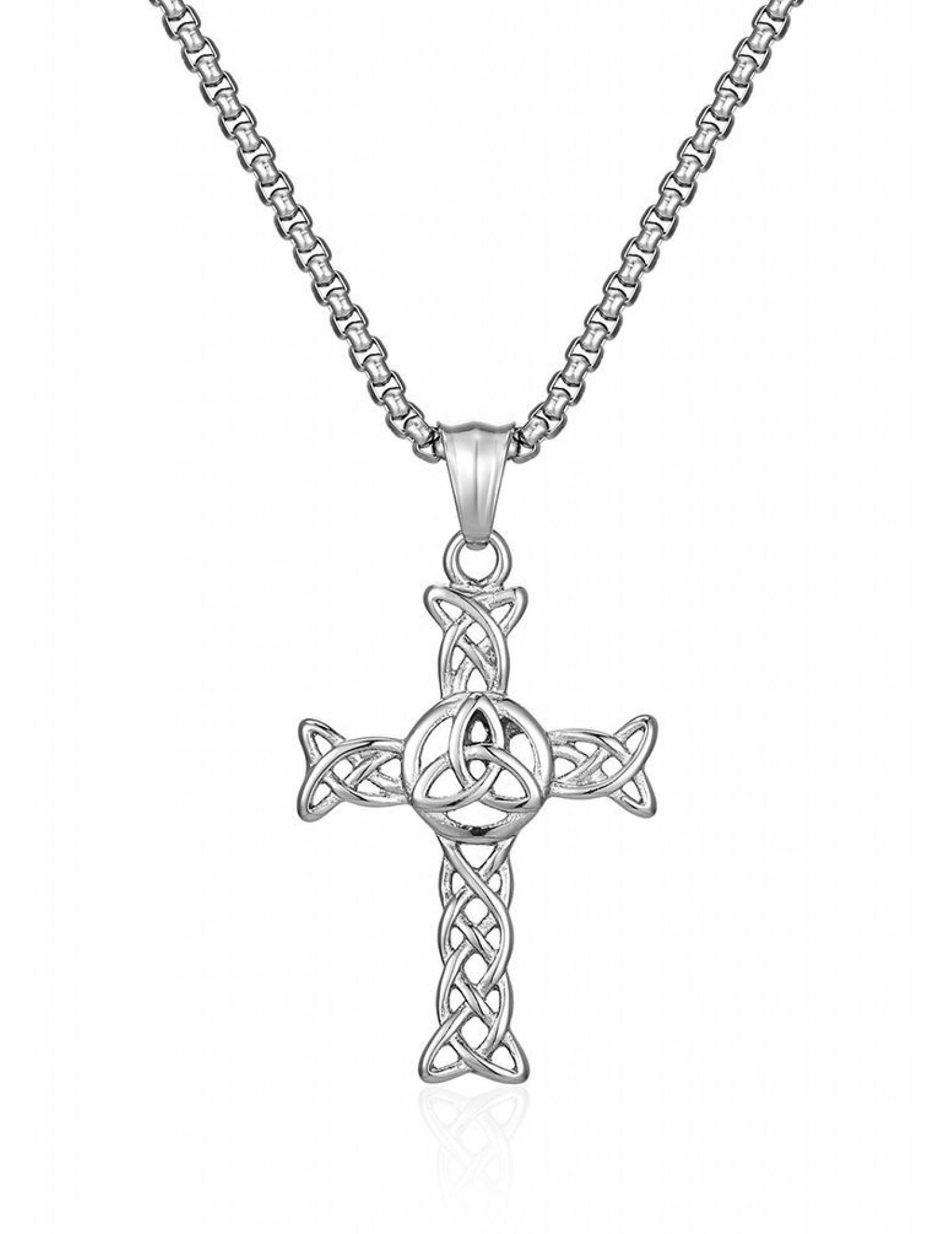 JSC3115 316L鈦鋼鏤空鈦鋼十字架項鏈