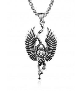 JSC3117 316L鈦鋼古埃及貓神貝斯特項鏈