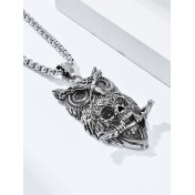JSC3119 316L鈦鋼貓頭鷹骷髏頭項鏈