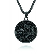 JSC3122 316L鈦鋼維京狼頭項鏈