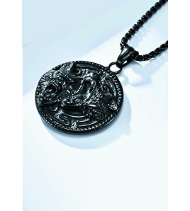 JSC3122 316L鈦鋼維京狼頭項鏈