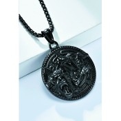 JSC3122 316L鈦鋼維京狼頭項鏈