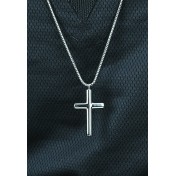 JSC3126 316L鈦鋼簡約十字架項鏈