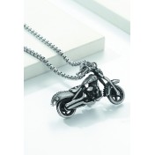 JSC3127 316L鈦鋼骷髏頭摩托車項鏈