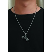 JSC3127 316L鈦鋼骷髏頭摩托車項鏈