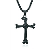 JSC3128 316L鈦鋼骨頭十字架項鏈
