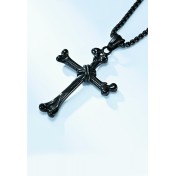 JSC3128 316L鈦鋼骨頭十字架項鏈