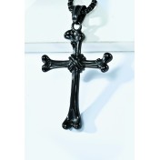 JSC3128 316L鈦鋼骨頭十字架項鏈