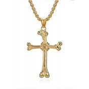 JSC3128 316L鈦鋼骨頭十字架項鏈