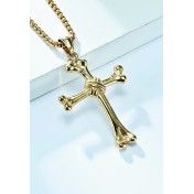 JSC3128 316L鈦鋼骨頭十字架項鏈