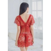 LCB6007-女士性感V領吊帶睡裙