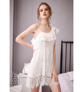 LCB6028-女士性感V領吊帶睡裙