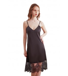 LCB6033-女士性感V領吊帶睡裙