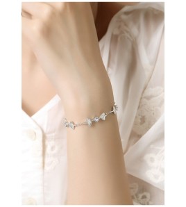 LCR3001 S925純銀銀杏葉手鏈