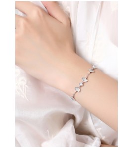 LCR3001 S925純銀銀杏葉手鏈