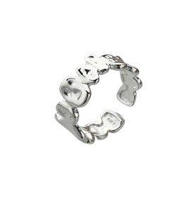 LCR3004 S925純銀不規則開口戒指