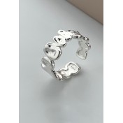 LCR3004 S925純銀不規則開口戒指