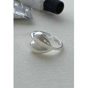 LCR3005 S925純銀愛心開口戒指
