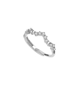 LCR3006F S925純銀月亮女神開口戒指