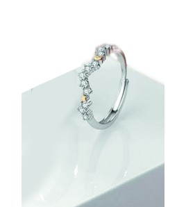 LCR3006F S925純銀月亮女神開口戒指