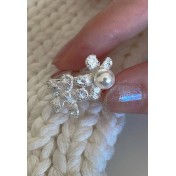 LCR3007 S925純銀珍珠花朵戒指