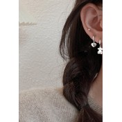 LCR3009 S925純銀小熊愛心耳環