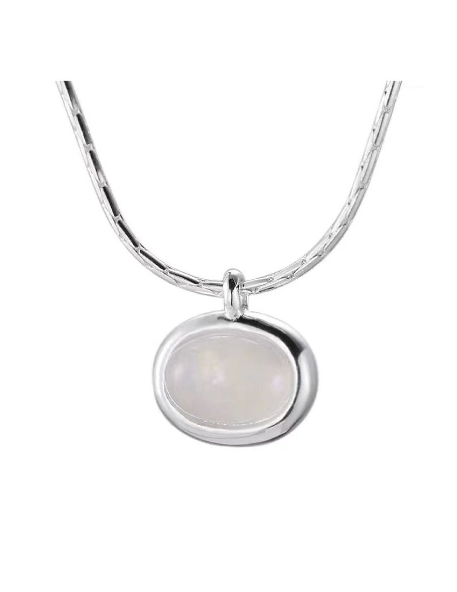 LCR3013 S925純銀月光石項鏈