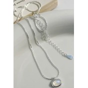 LCR3013 S925純銀月光石項鏈