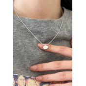 LCR3013 S925純銀月光石項鏈