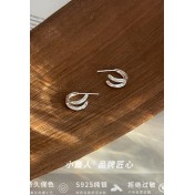 LCR3019 S925純銀波浪形狀戒指