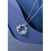 LCR3024 S925純銀水晶星球項鏈