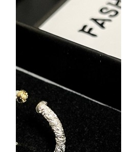 LCR3026 S925純銀錫紙紋戒指