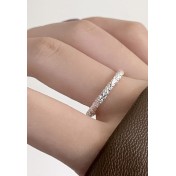 LCR3026 S925純銀錫紙紋戒指