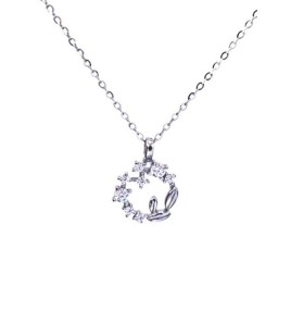 LCR3031 S925純銀幸運麥穗花環項鏈