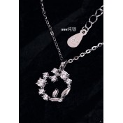 LCR3031 S925純銀幸運麥穗花環項鏈