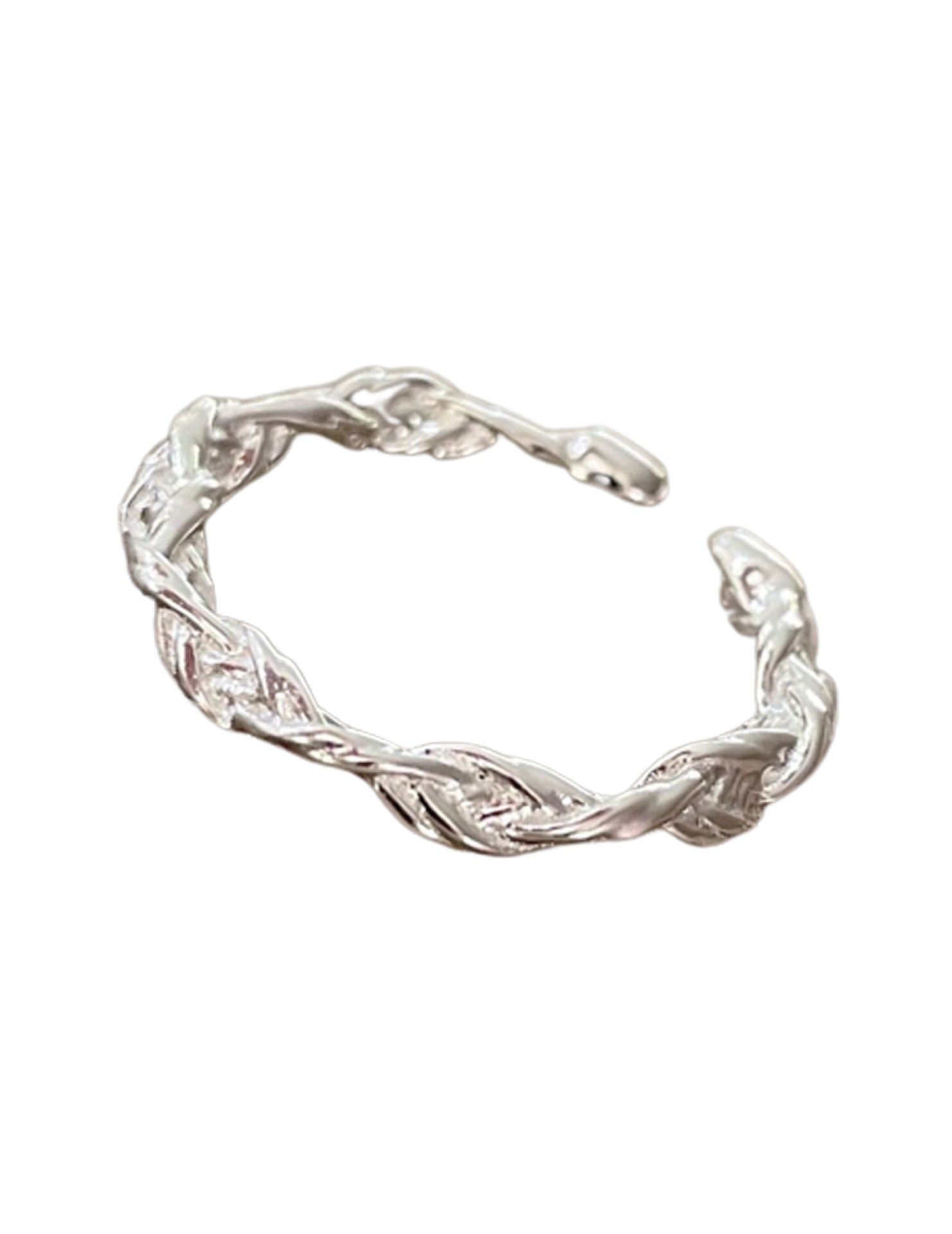 LCR3034 S925純銀扭轉麻花戒指