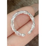 LCR3034 S925純銀扭轉麻花戒指