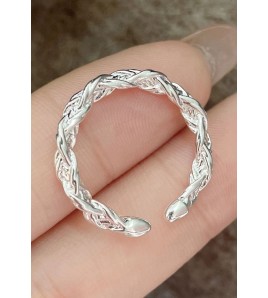 LCR3034 S925純銀扭轉麻花戒指