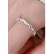 LCR3034 S925純銀扭轉麻花戒指