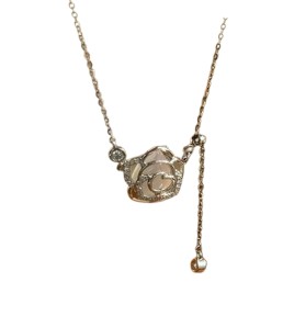 LCR3035 S925純銀山茶花項鏈